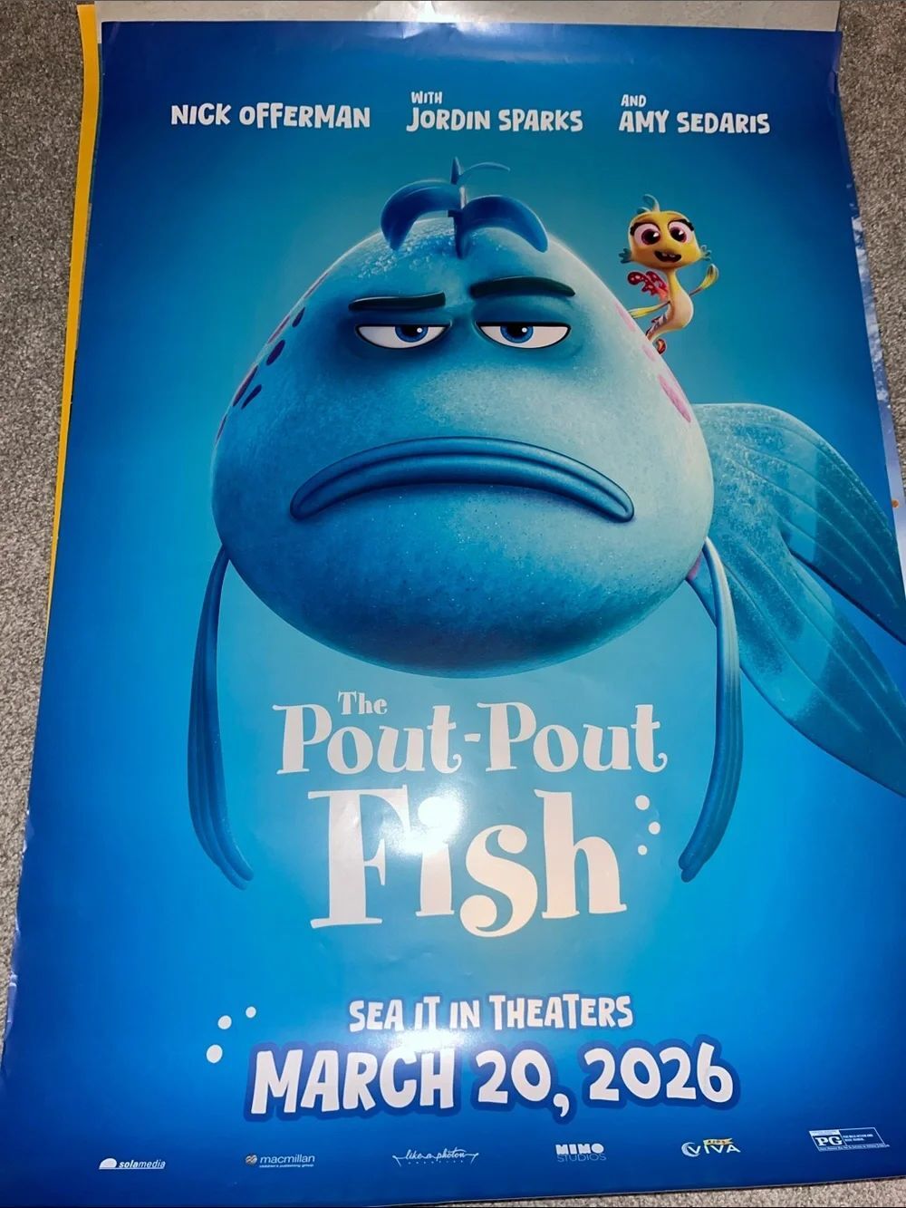 Nick Offerman Jordin Sparks Amy Sedaris The Pout Pout Fish Movie Poster so cute!